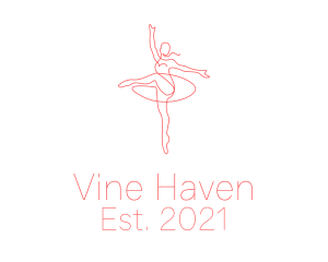 Pink Ballet Instructor  logo design