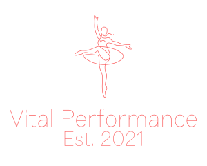 Performance - Pink Ballet Instructor logo design