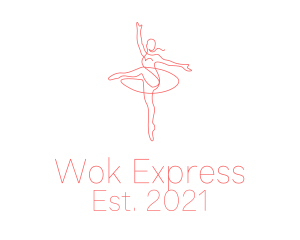 Pink Ballet Instructor  logo design