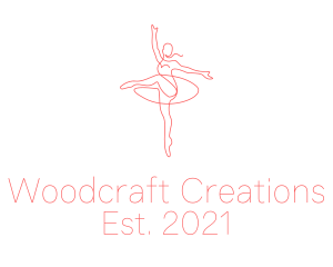 Pink Ballet Instructor  logo design