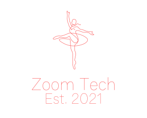 Pink Ballet Instructor  logo design