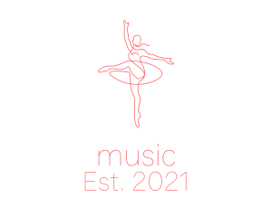 Pink Ballet Instructor  logo design