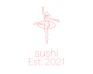 Pink Ballet Instructor  logo design