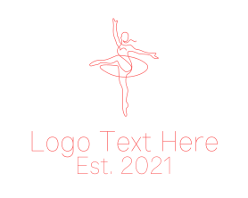Dancer - Pink Ballet Instructor logo design
