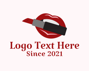 Lip Filler - Lipstick Makeup Lips logo design