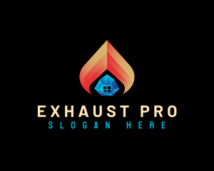 Exhaust - Home Temperature Exhaust logo design