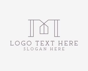 Home Builder - Elegant Builder Letter M logo design