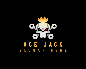 Blackjack - Skull Head Casino logo design
