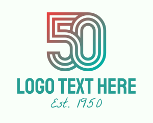 Old Style - Gradient Retro 50s logo design