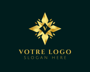 Golden Star Letter Logo