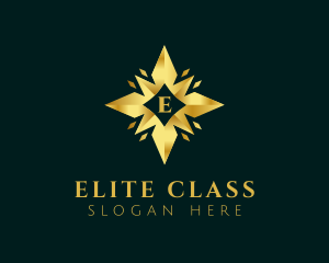 Golden Star Letter logo design