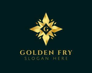 Golden Star Letter logo design