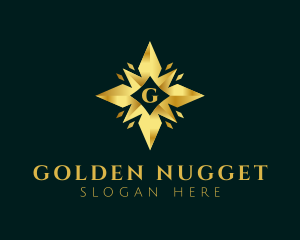 Golden Star Letter logo design