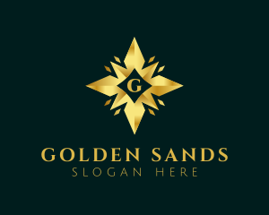 Golden Star Letter logo design