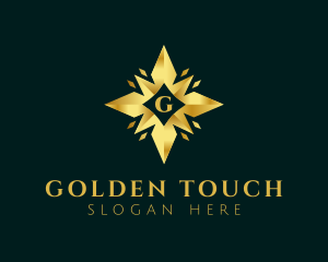 Golden Star Letter logo design