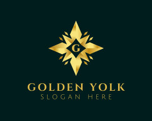 Golden Star Letter logo design