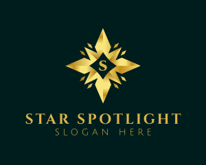 Golden Star Letter logo design