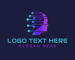 Media - Artificial Intelligence Technology logo design