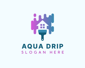 Drip - Paint Brush House Drip logo design