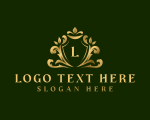Luxury - Royal Floral Crest logo design