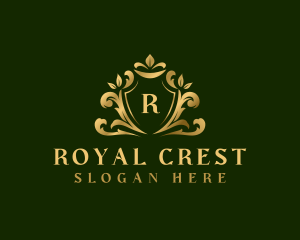 Royal Floral Crest logo design