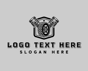 Mechanical - Tire Wheel Piston logo design