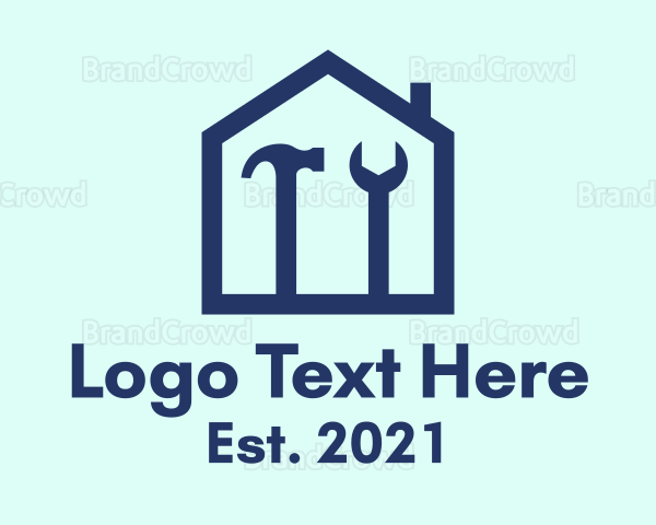 Minimalist House Tools Logo