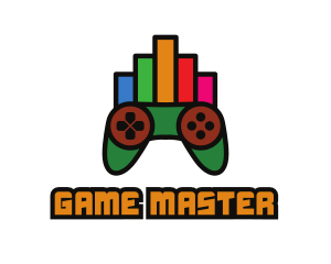 Nintendo - Colorful Gaming Stats logo design