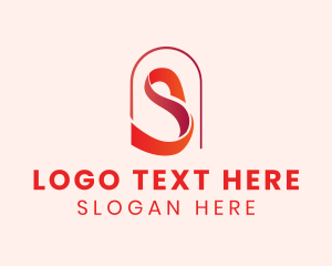 Digital Marketing - Ribbon Arch Letter S logo design