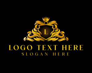 Sovereign - Shield Crest Crown logo design