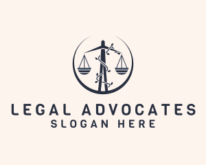 Vine Legal Scale logo design