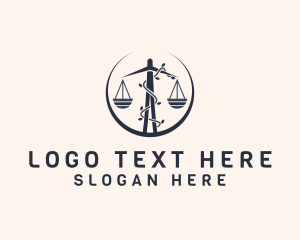Scales Of Justice - Vine Legal Scale logo design