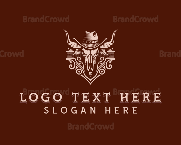 Bull Skull Rodeo Logo