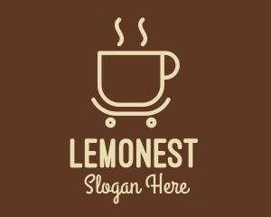 Latte - Yellow Mug Skateboard logo design