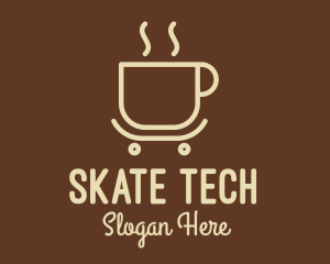 Yellow Mug Skateboard logo design