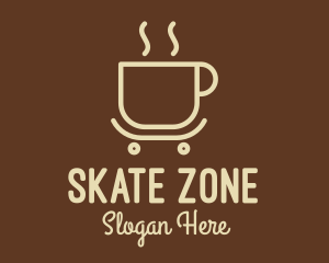 Yellow Mug Skateboard logo design