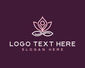 Yoga Symbol - Meditation Yoga Lotus logo design