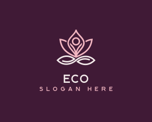 Spa - Meditation Yoga Lotus logo design