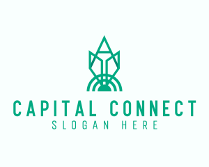 Geometric Internet Connection logo design