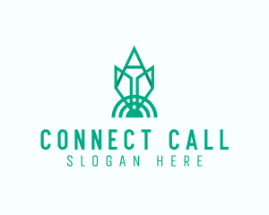 Geometric Internet Connection logo design