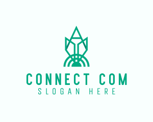 Geometric Internet Connection logo design