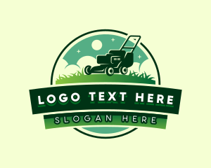 Nature - Lawn Mower Landscaping logo design