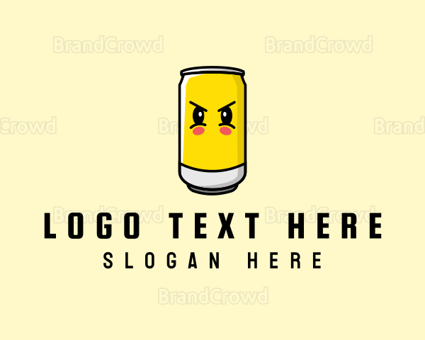 Soda Can Cartoon Logo