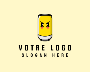 Soda Can Cartoon Logo