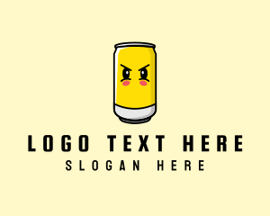 Shy - Soda Can Cartoon logo design