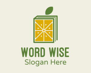 Dictionary - Book Citrus Juice logo design