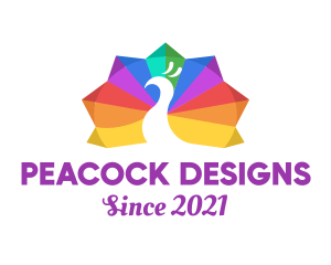 Colorful Peacock Avian logo design