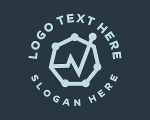 Nurse - Hexagon Lifeline Emblem logo design