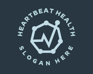 Cardiology - Hexagon Lifeline Emblem logo design