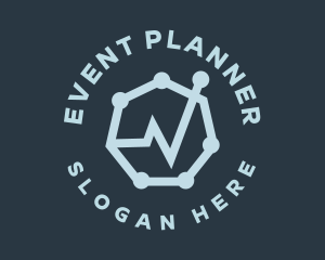 Chart - Hexagon Lifeline Emblem logo design